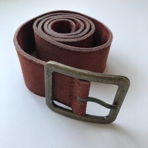 ZARA SUEDE LEATHER BELT WIDE MENS 90 SIZE 34